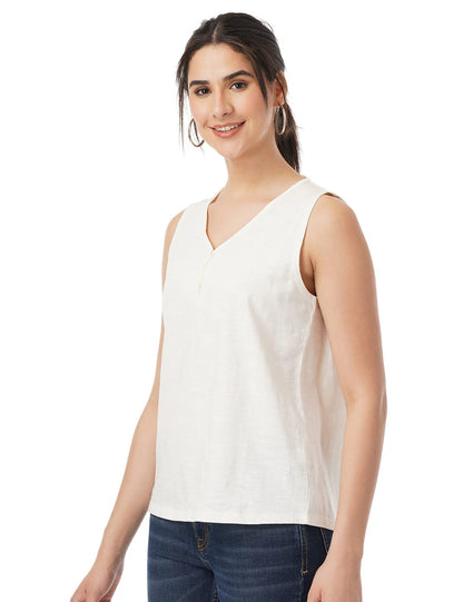 Fyltr WomenS Solid Regular Fit Blouse (Fylss23Wkt-003_Ecru Beauty