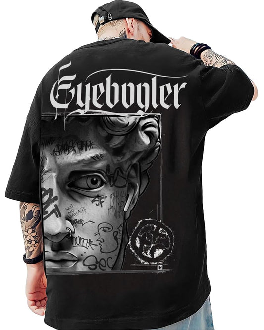 Noble Monk Loose Fit Back Printed Round Neck T-Shirt For Men