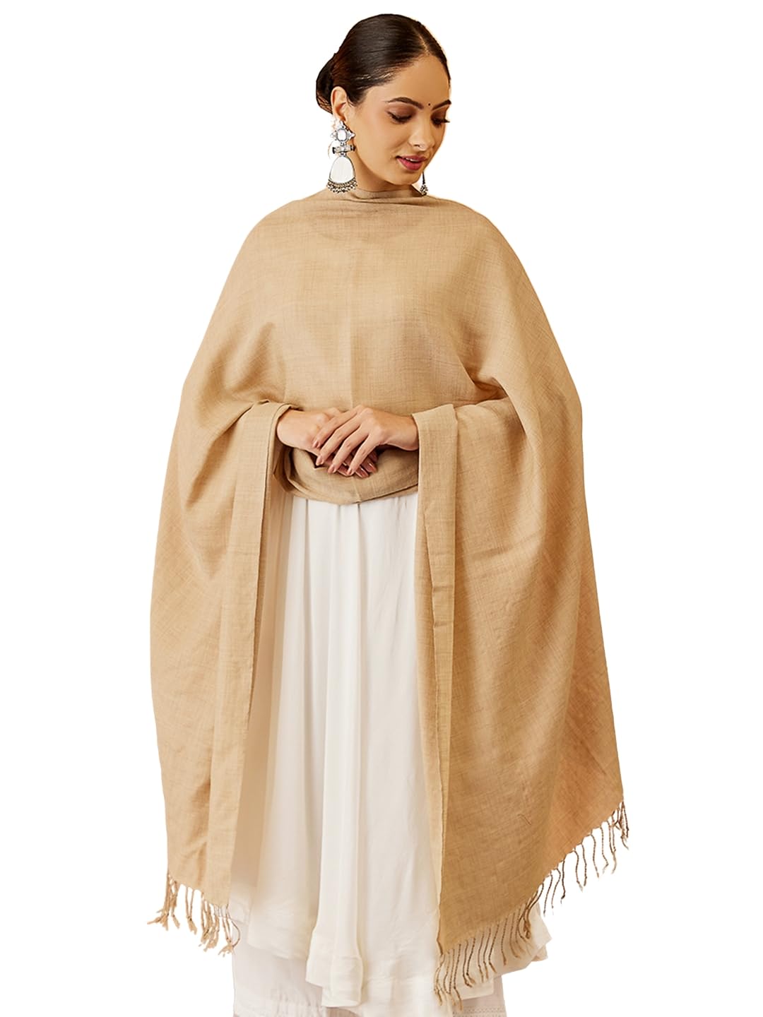 Pashmoda Women Rahmat Fine Wool Melange Stole (Size 28x80 Inches)
