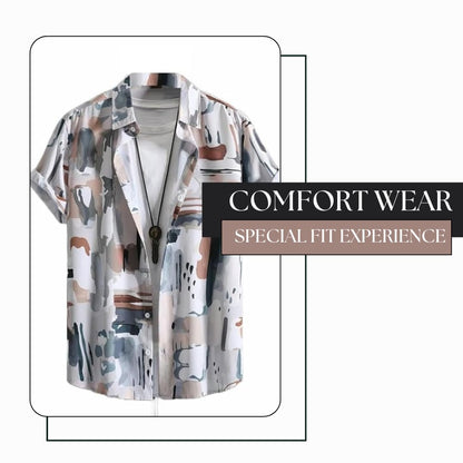 Funky Rich Regular Fit Shirt For Men | Half Sleeve Lycra Shirt | Casual Shirt For Men | Trendy Printed Shirt Design | Lycra Fabr
