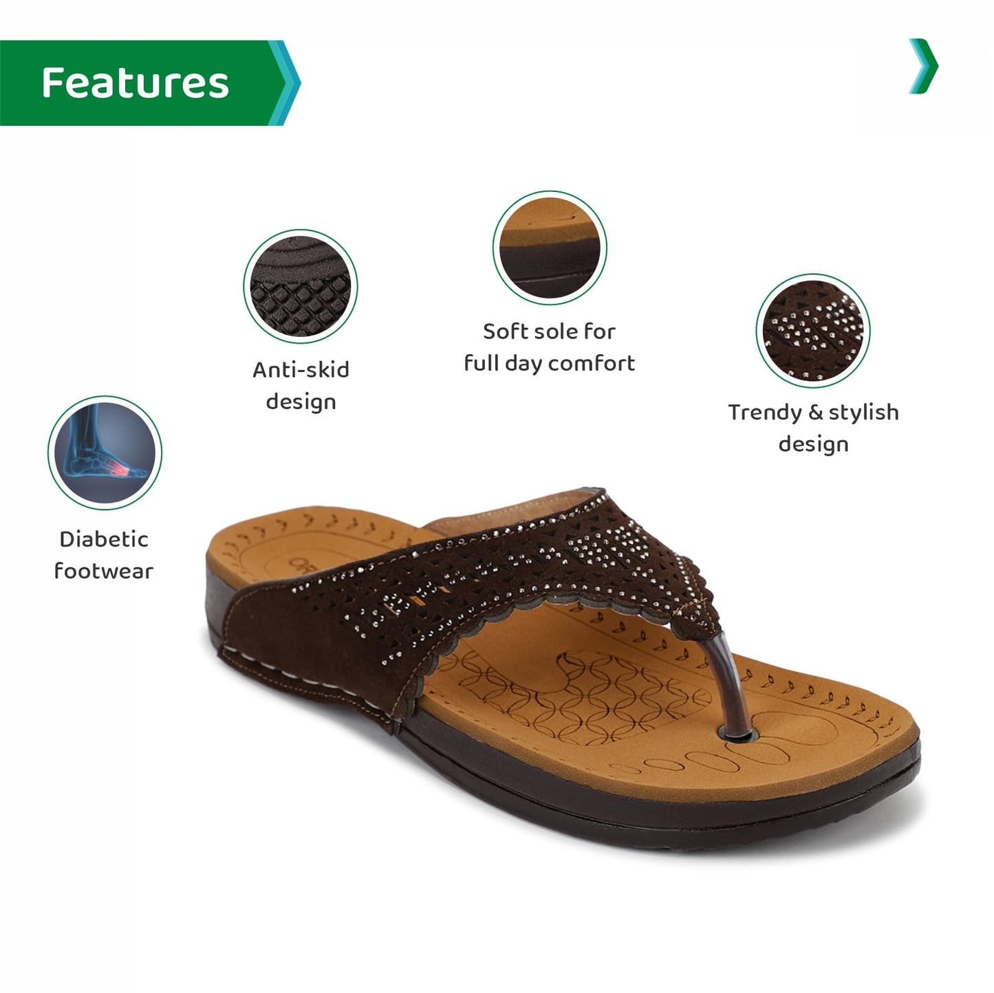 Ortho Joy Doctor Slipper For Women Fancy || Orthopedic WomenS Slipper || Regular Wear Slippers For Women