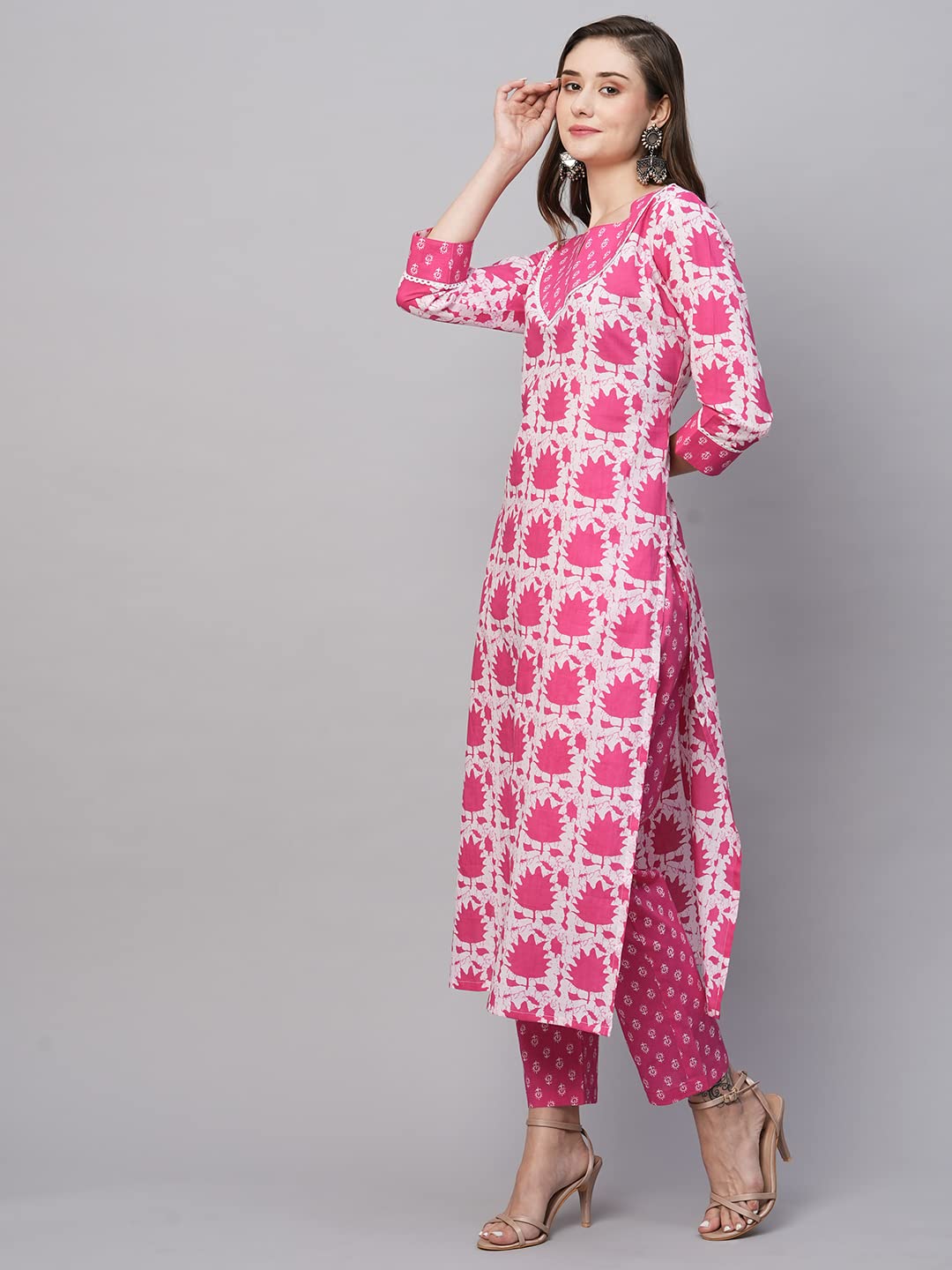ANNI DESIGNER Women's Polycotton Kurta with Pant
