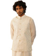 Jompers Mens Embroidered With Sequin Silk Blend Nehru Jacket
