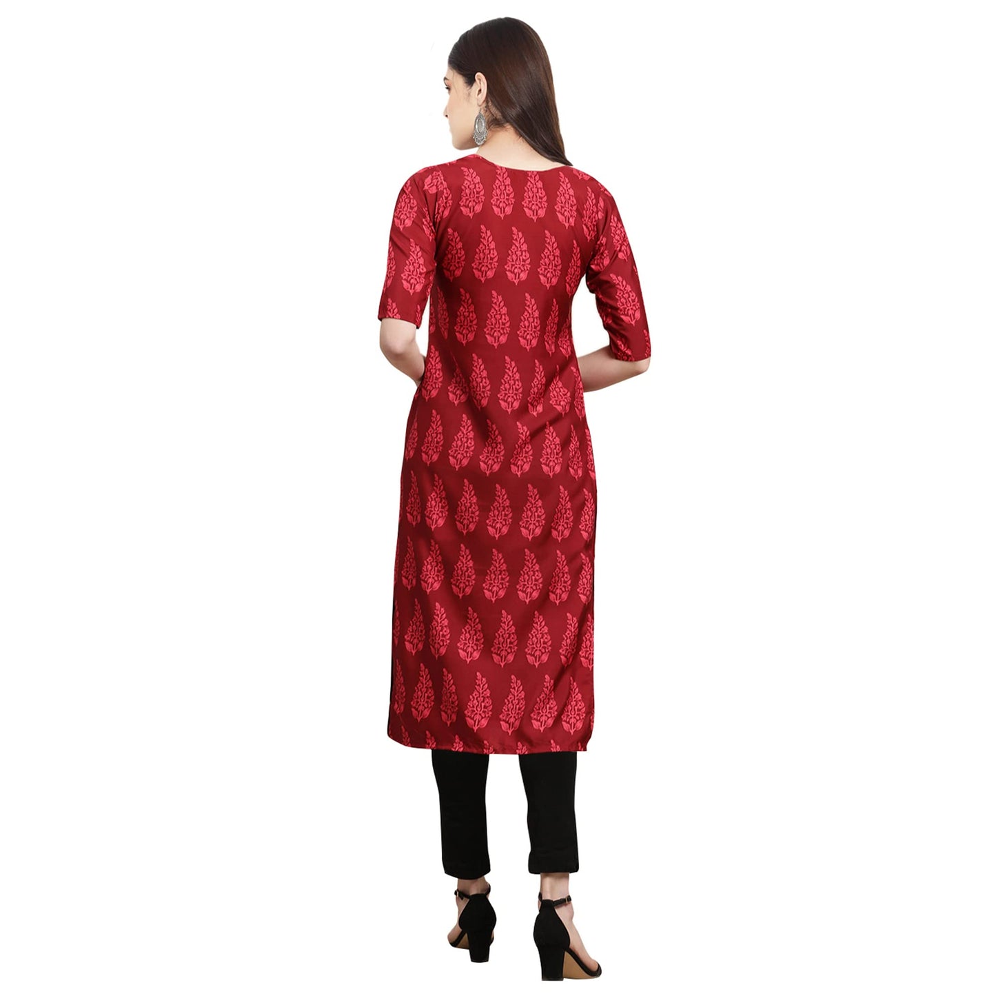 Pinkmint Women's Crepe Digital Print Straight Kurta {W-328-334-367-366-370}