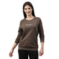 Enamor E079 Crew Neck Stretch Cotton Basic Sweatshirt for Women with Long Sleeves