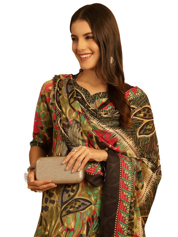 Pinkmint Womens Kurta Set ll Cotton Printed Ethnic Set ll Dupatta Set ll Suit Set