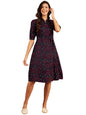 Modeve Women Bandhani Print Navy Dress_X-Large
