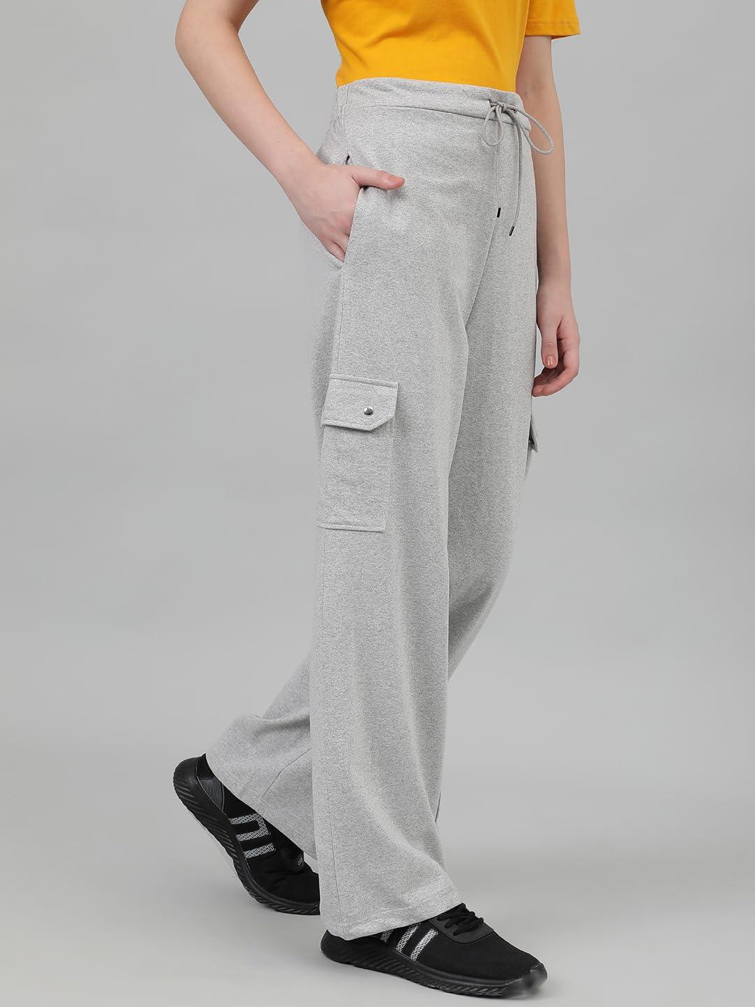 Kotty WomenS Solid Track Pants Light Grey
