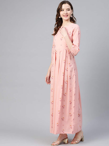 Idalia Pink Box Pleated Dress