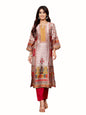 Varanga Women Grey Ethnic Floral Printed Gota Embellished Kurta With Solid Trouser  Stylish And Elegant Ethnic Set
