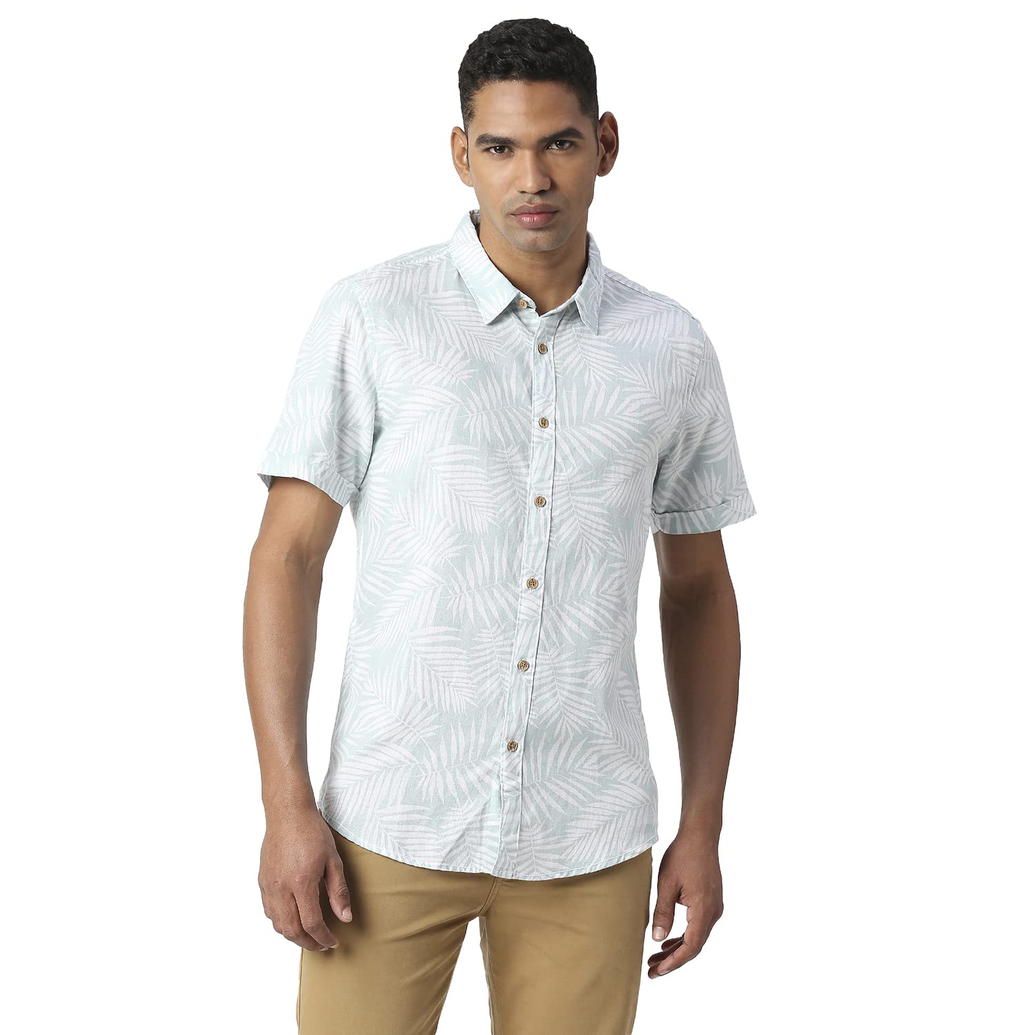 Pepe Jeans MenS Regular Fit Shirt (Pm308159508L_Aqua