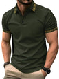 Greciilooks Solid Regular Fit Polo Casual For Men Stylish Latest | Half Sleeve T Shirt Green