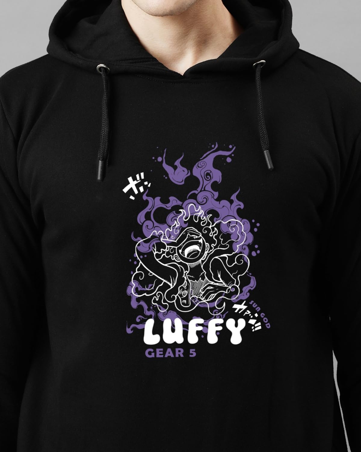 ADRO Hoodies for Men | Printed Hoodie for Men | Cotton Hoodie | Luffy Hoodie Gear 5 | Sweatshirt for Men | Anime Hoodie | H24-LU
