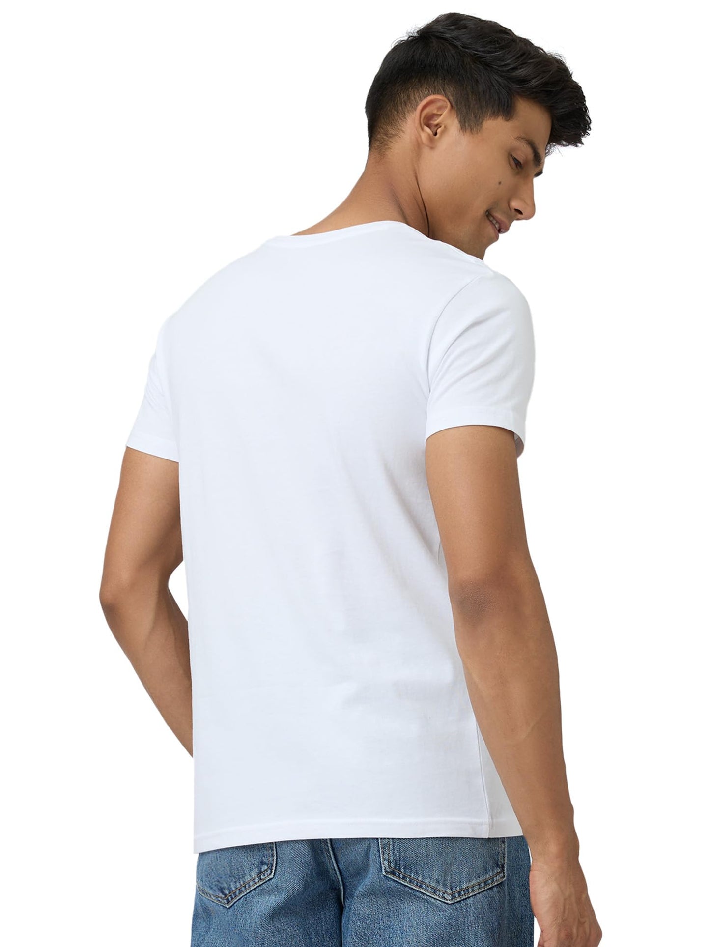 XYXX Mens Solid Regular Fit T-Shirt (XY_CR15_Tshirt_1_White
