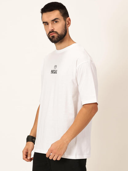 Thomas Scott Mens Oversized Fit T-Shirt (TSKOversized_White Seoul