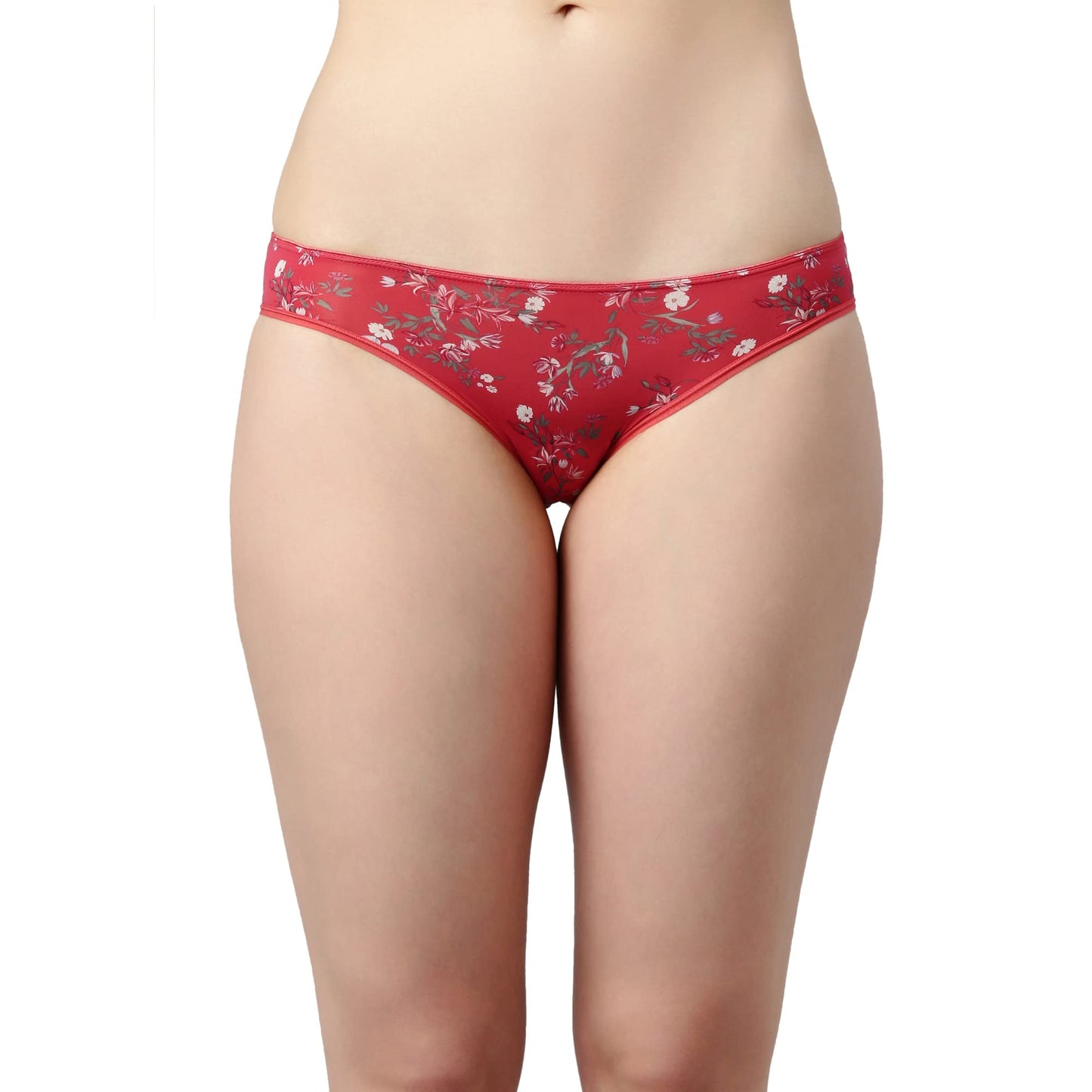 Enamor Womens Low Waist Medium Coverage Bikini Panty Made with Premium Eco-Friendly Light and Smooth Silk Fabric (Pack of 1) -