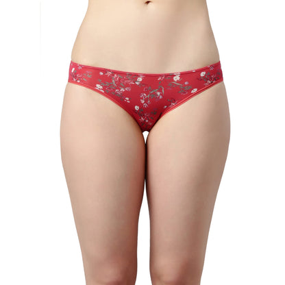 Enamor Womens Low Waist Medium Coverage Bikini Panty Made with Premium Eco-Friendly Light and Smooth Silk Fabric (Pack of 1) -