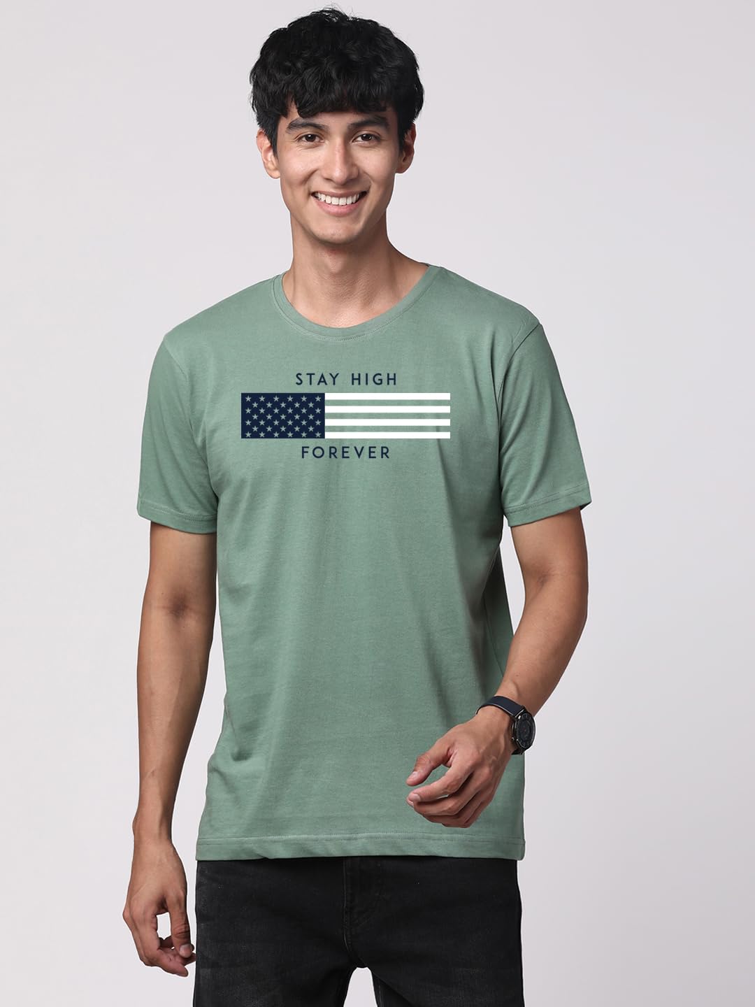 ADRO Mens Flag Printed Cotton T-Shirt_RN24-L2-FLAG-PT
