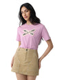 The Souled Store Mean Girls: Thats So Fetch Women and Girls Short Sleeves Round Neck Pink Graphic Printed Cotton Relaxed Fit T-