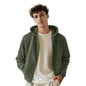 NOBERO Mens Cotton Neck Hooded Regular Sweatshirt (1M-Twzp-R0004_Navy Blue