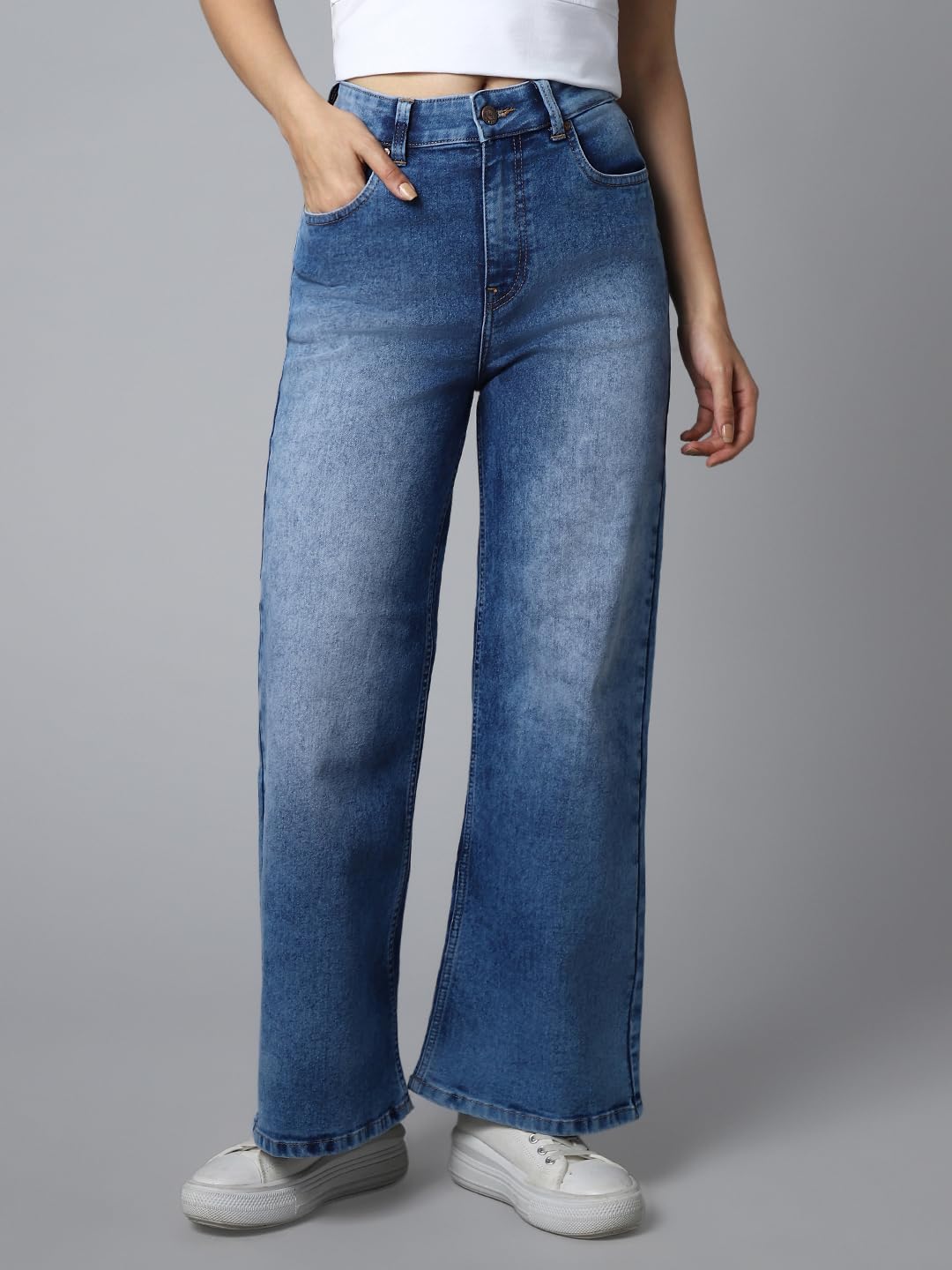 High Star WomenS Wide Leg Fit Jeans
