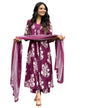 Toochki Womens Printed with embroidered Anarkali Kurta and Pant Set with Dupatta