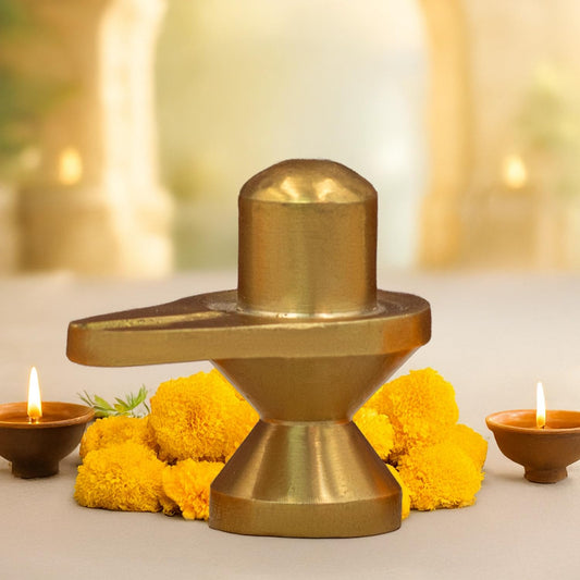 Astrotalk Shivling in Pure Brass | Sacred Shiva Lingam for Puja Mandir, Meditation or Abhishek Rituals | Compact Lord Shiva Idol for Home Temple or Return Gifts for Pooja | 5x3x4.5 cm | 1 Piece