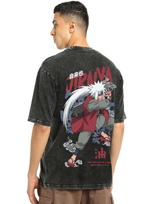 Bewakoof Heavy Duty Official Naruto Merchandise Mens Graphic Print Oversized Fit Half Sleeve Round Neck Cotton T-Shirt_628699_B