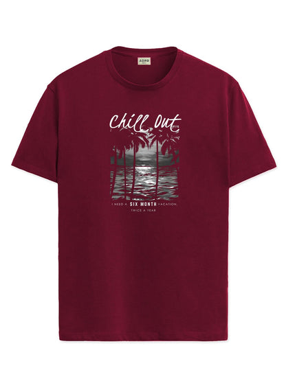 ADRO Mens Nature Graphic Tshirt - Premium Cotton T-Shirt with Stunning Nature Design - Best for Outdoor Enthusiasts Print Maroon