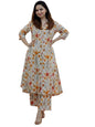 Greciilooks Rayon Below The Knee Formal Travel Floral Printed Ethnic Co-Ord Kurta Set For Women (Available In 2Xl And 3Xl) (Gl-W