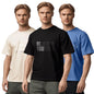 Nobero MenS Graphic Printed Regular Fit T-Shirt (1M-Twts-C0948-216X_Sand / Black/Marine