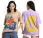 Juneberry Pure 100% Cotton Oversized Loose Baggy Fit Drop Shoulder Latest Aesthetic & Cool Graphic Prinred Half Sleeve T-Shirts