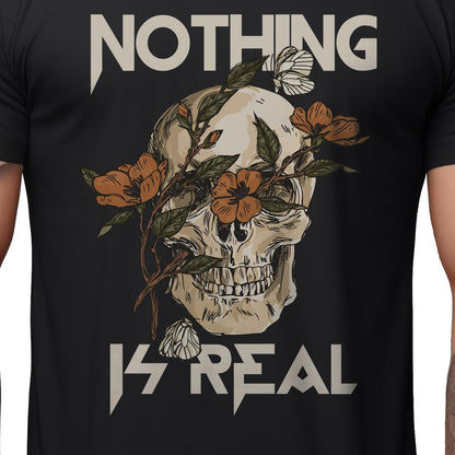 Peppyzone Mens Regular Fit T-Shirt (PZ-Skull458_Black