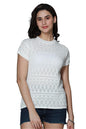 High Star WomenS Solid Regular Fit T-Shirt (Hswtss2406_White