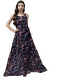 Aarika Womens Black Color Georgette Floarl Printed Dress (DR-AW-504-BLACK-M)