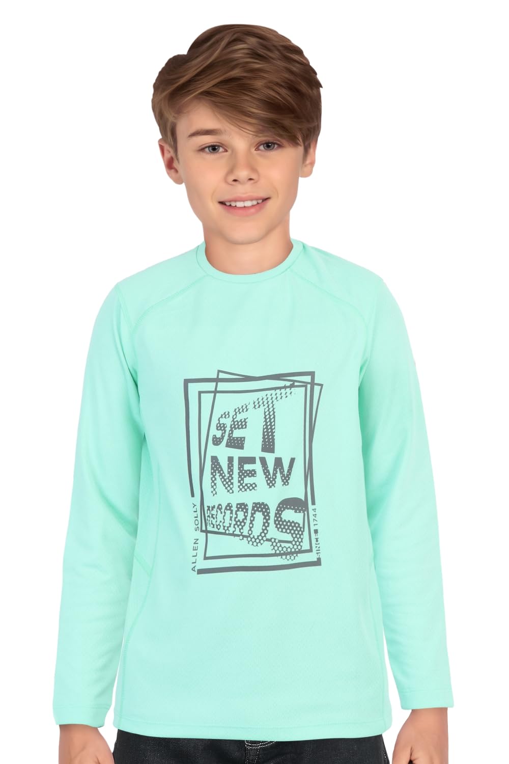 Allen Solly Boys Regular Fit Printed Casual Full Sleeve T-Shirt