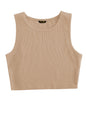 Toochki Tops for Woman | Spandex Top | Crop | Short | Western | for Jeans | Sleeveless | Stretchable | Beige