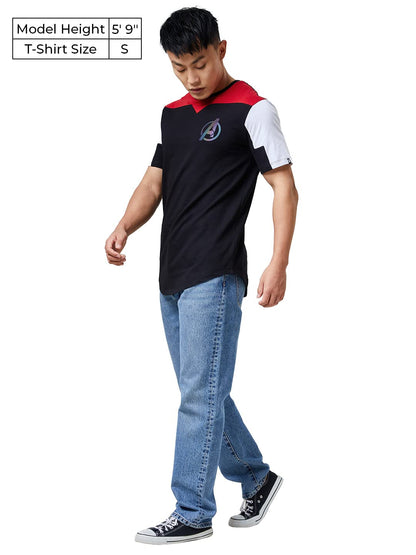 The Souled Store Men Official Avengers: Logo Multicolored Printed Drop Cut T-Shirts