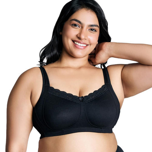 Nykd Super Support Everyday Cotton T-Shirt Push-Up Bra For Women Non Padded, Wirefree, Full Coverage (Everyday Pretty Lace Bra)