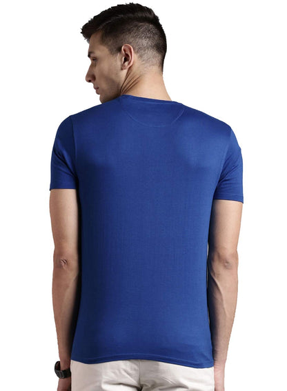 ADRO Men's USA American Flag Printed Cotton T-Shirts (RNR-M-NWW-RB_Royal Blue)