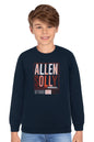 Allen Solly Boys Solid Cotton Full Sleeve Round Neck T-Shirt