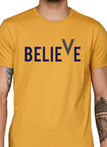 ADRO Men's Believe Design Printed T-Shirt (M)