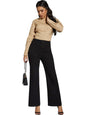 Miss Chase WomenS Wide Leg High Regular Stretchable Denim Pant (Mcss24Den13-06-187-30, Green, 30)