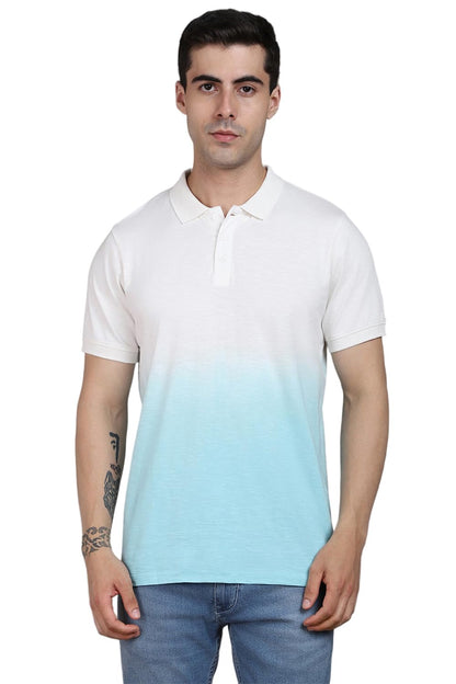 Dennis Lingo MenS Cotton Green Solid Polo T-Shirt