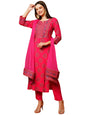 Gosriki WomenS Cotton Blend Printed Straight Kurta With Pant & Dupatta (Nov-Pink-Nw-Gs_L_Pink_Large)