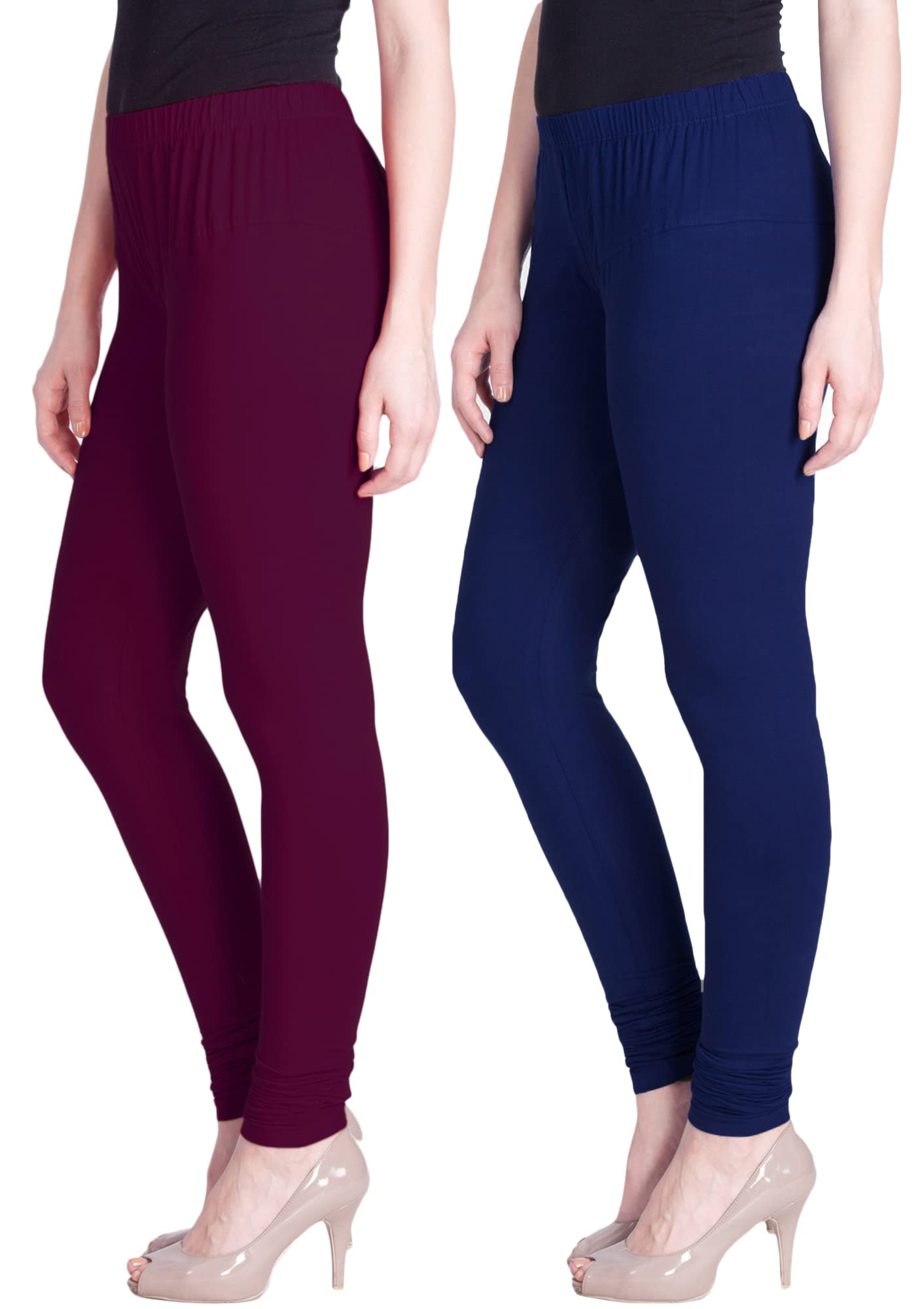 Lyra Cotton Premium Churidar Leggings For Women (Pack Of 2)