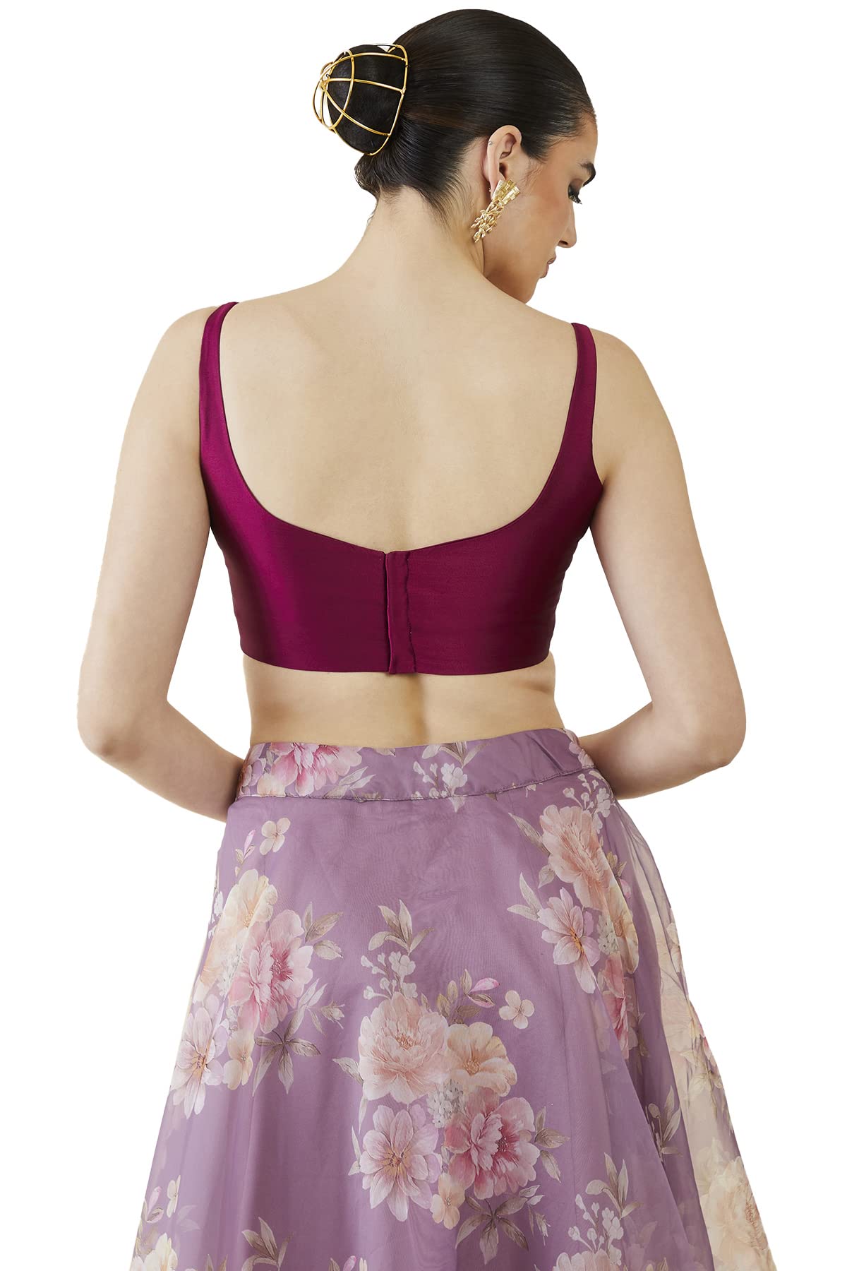 Soch Womens Taffeta Solid Sleeveless Regular Fit Blouse (BLHSSLD0051232)