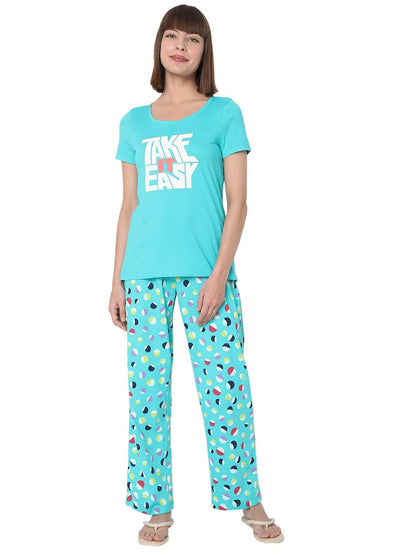 Vero Moda Ease Regular Fit Night Set (10272390_Sea Blue_S)