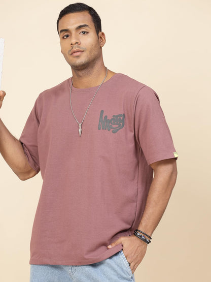 Rigo Terry Printed Oversized T-Shirt for Men | Drop Shoulder, Half Sleeves T-Shirt for Men | Oversized Baggy Fit T-Shirt for Men