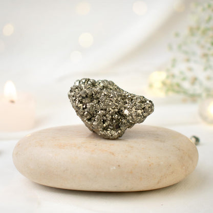 Astrotalk Raw Pyrite Stone Original | 100% Natural Pyrite Stone for Wealth & Prosperity | Energized by Top Astrologers | Financial Growth, Confidence & Success | Vastu Items for Home (50–75g)
